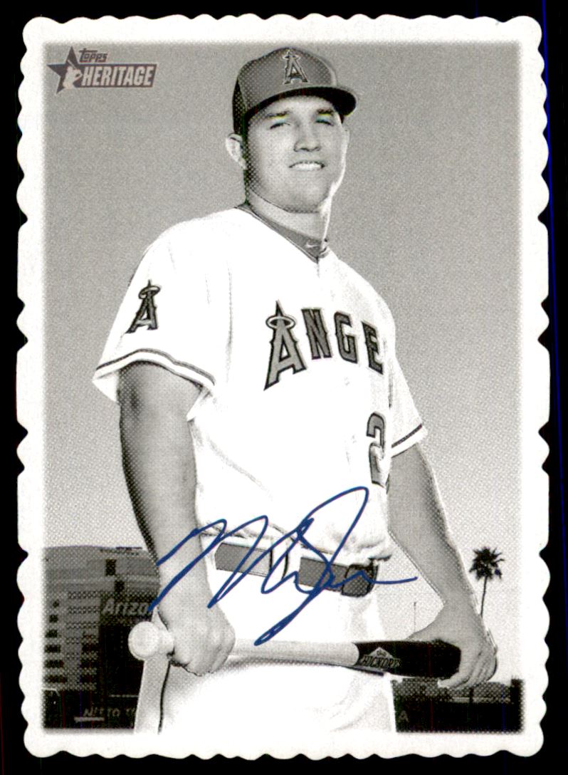 2018 Topps Heritage '69 Topps Deckle Edge #1 Mike Trout