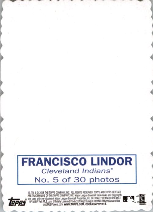 2018 Topps Heritage '69 Topps Deckle Edge #5 Francisco Lindor