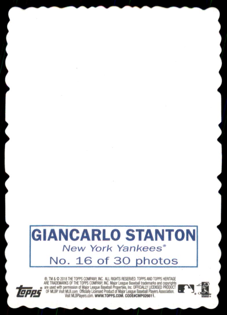 2018 Topps Heritage '69 Topps Deckle Edge #16 Giancarlo Stanton
