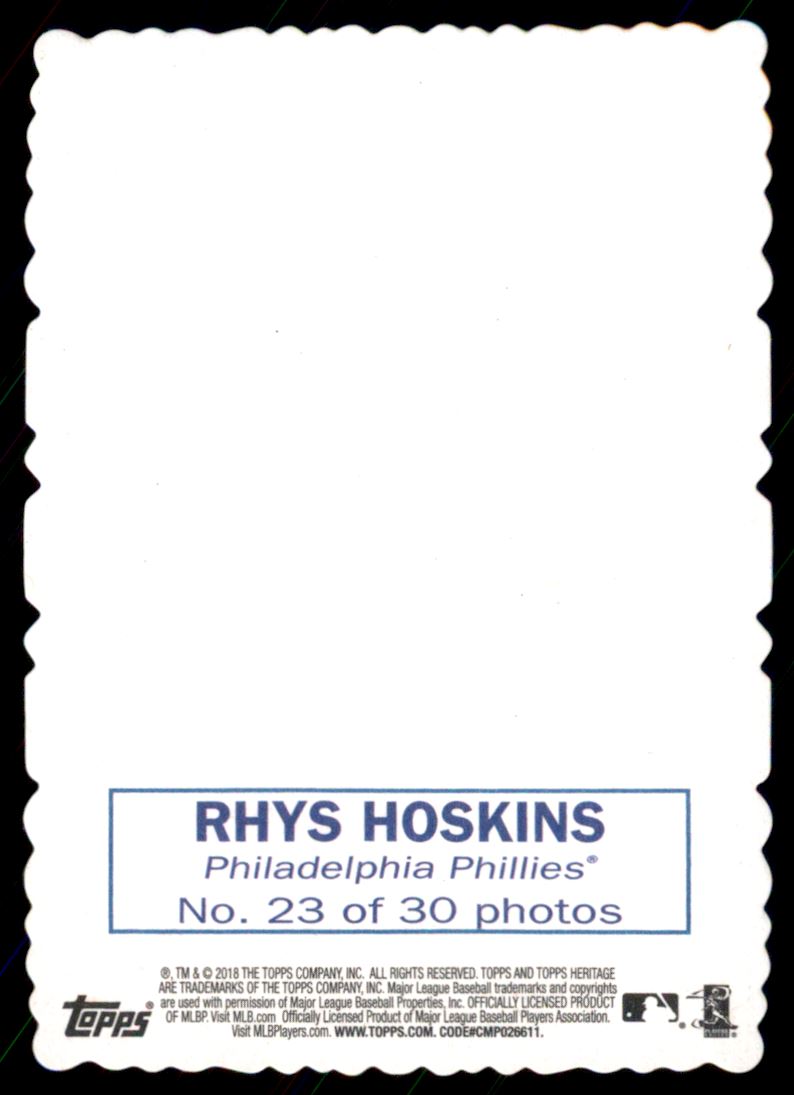 2018 Topps Heritage '69 Topps Deckle Edge #23 Rhys Hoskins
