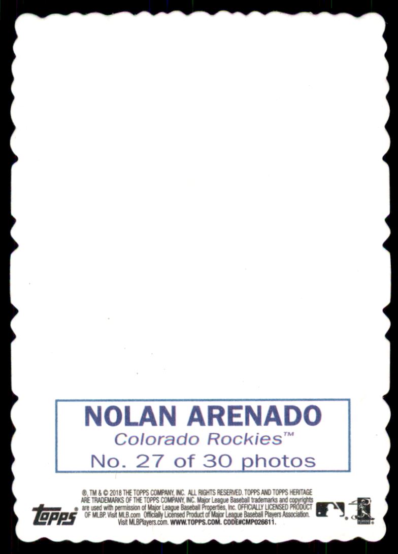 2018 Topps Heritage '69 Topps Deckle Edge #27 Nolan Arenado