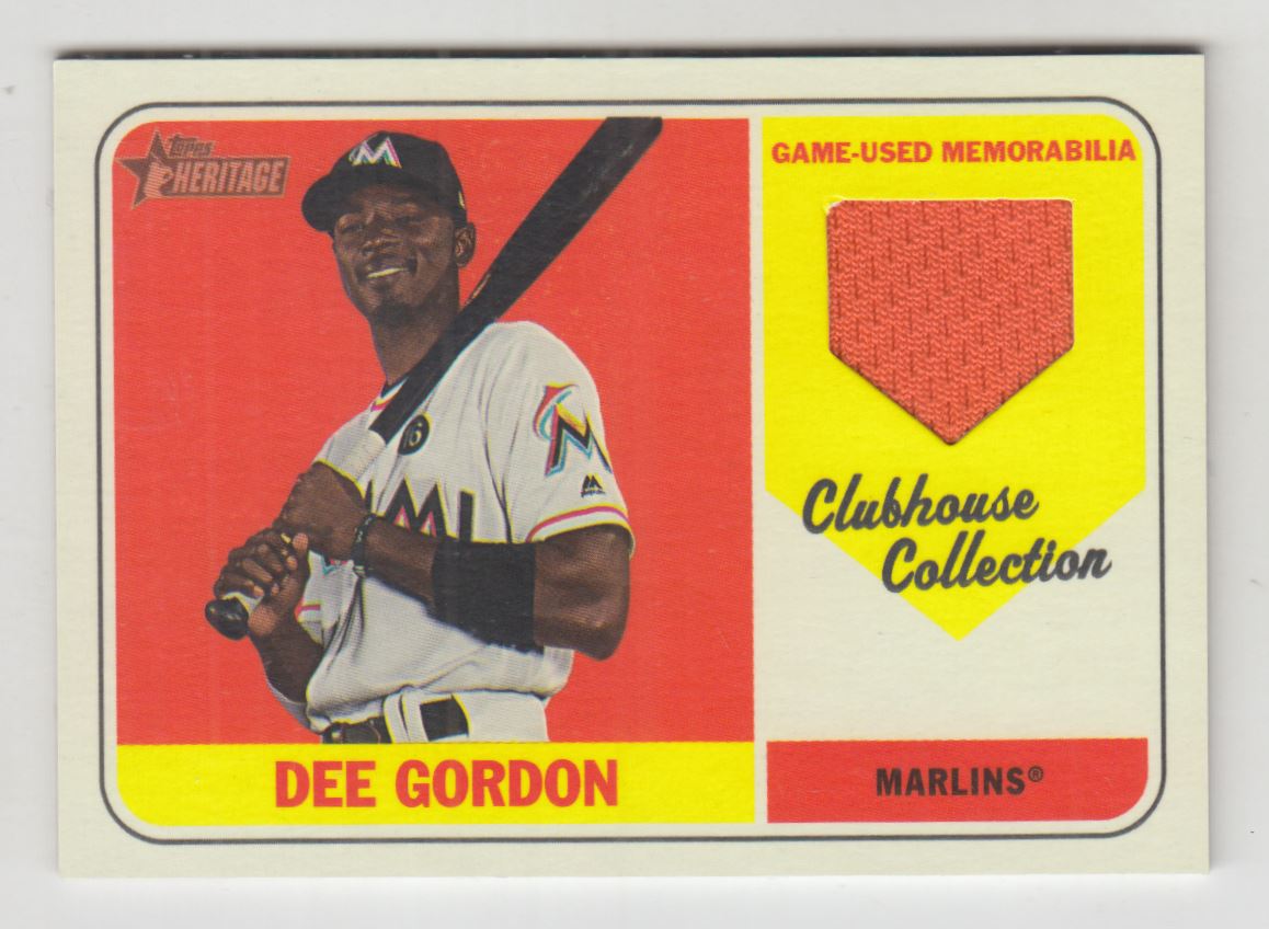 2018 Topps Heritage Clubhouse Collection Relics #CCRDG Dee Gordon