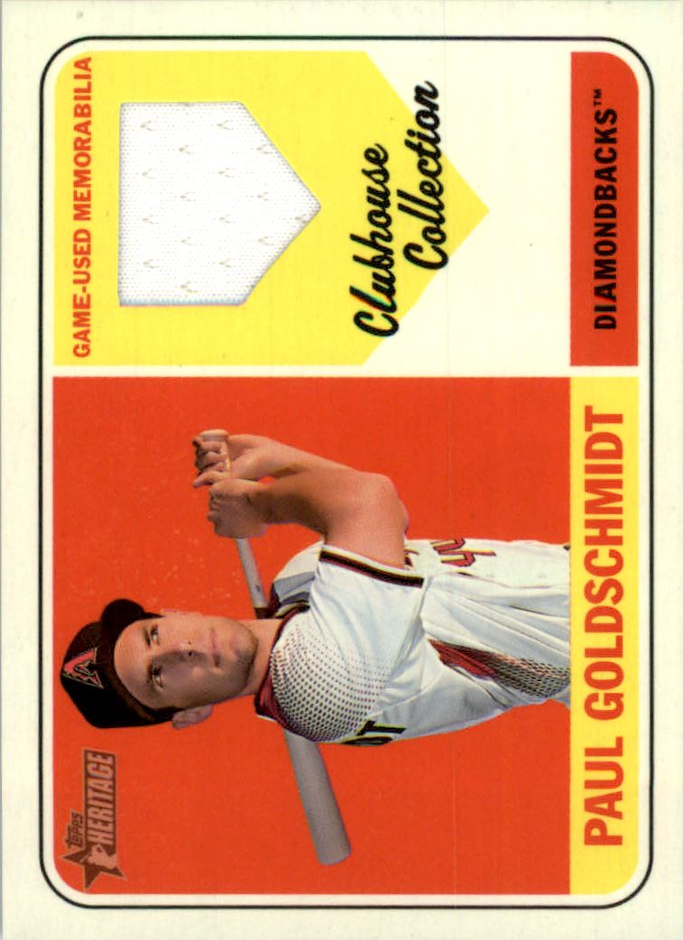 topps heritage 2018 paul goldschmidt auto 直筆サイン ゴールド 