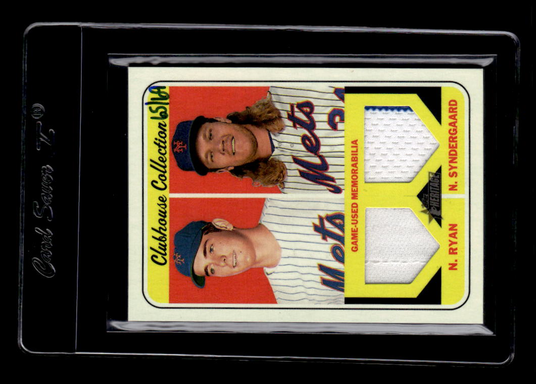 2018 Topps Heritage Clubhouse Collection Dual Relics #CCDRRS Noah Syndergaard/Nolan Ryan