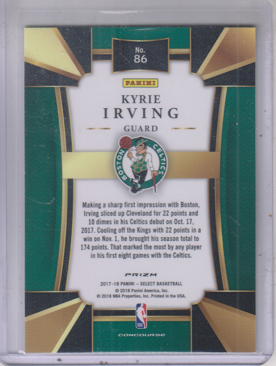 2017-18 Select Prizms Scope #86 Kyrie Irving back image