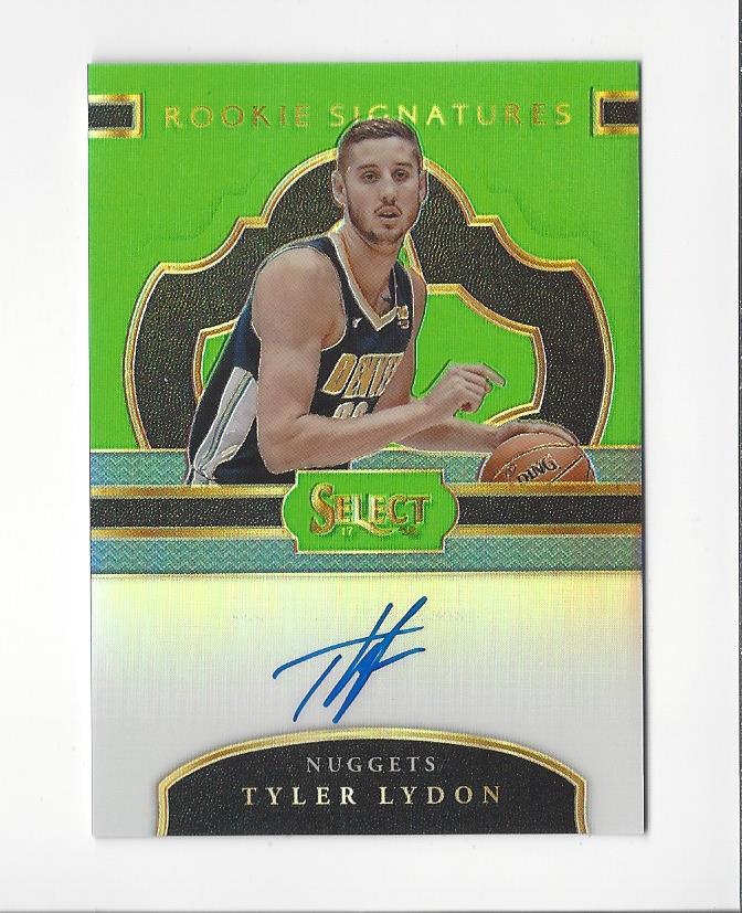 2017-18 Select Rookie Signatures Prizms Neon Green #31 Tyler Lydon
