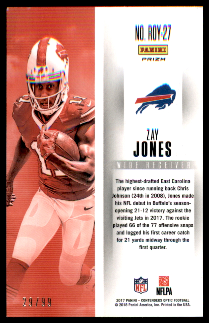 2017 Panini Contenders Optic Rookie of the Year Contenders #27 Zay Jones
