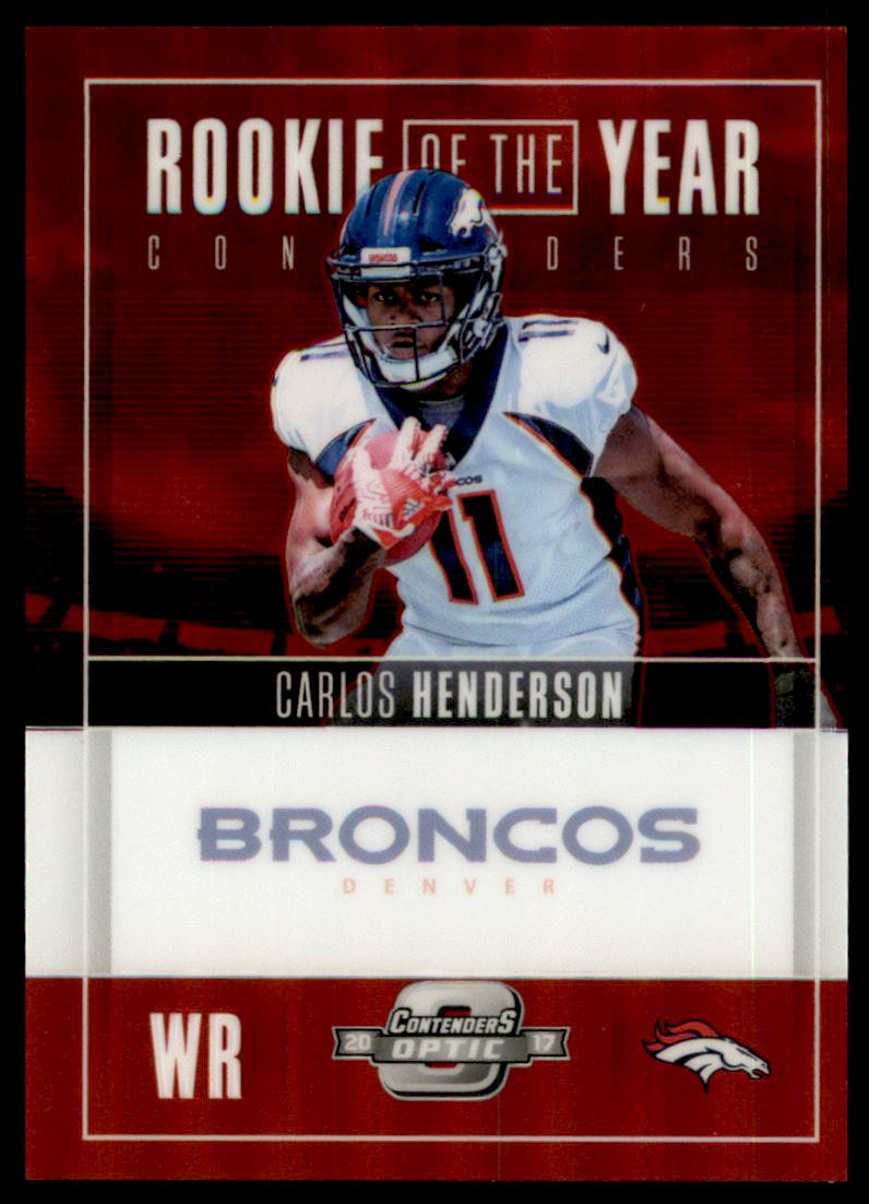 2017 Panini Contenders Optic Rookie of the Year Contenders Red #26 Carlos Henderson