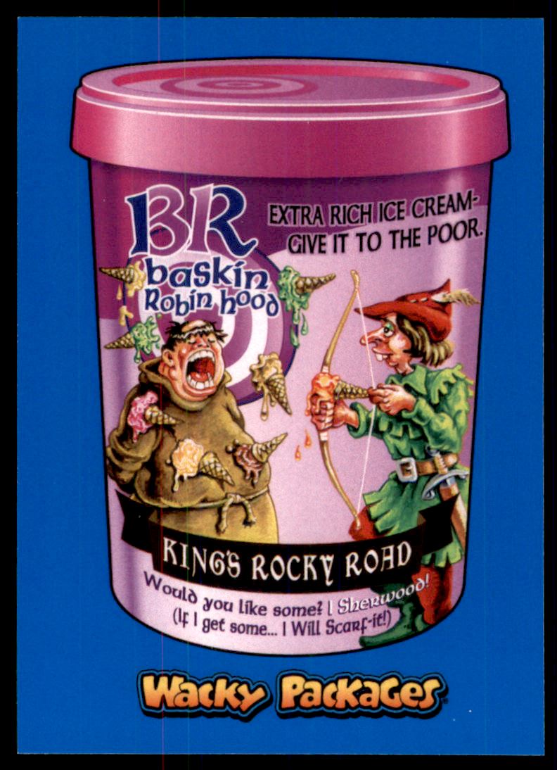 2018 Topps Wacky Packages Go to the Movies Blue #ACT11 Baskin Robin Hood