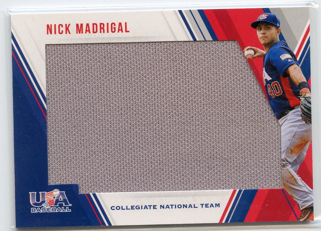 2018 USA Baseball Stars and Stripes Jumbo Materials 14 Nick Madrigal