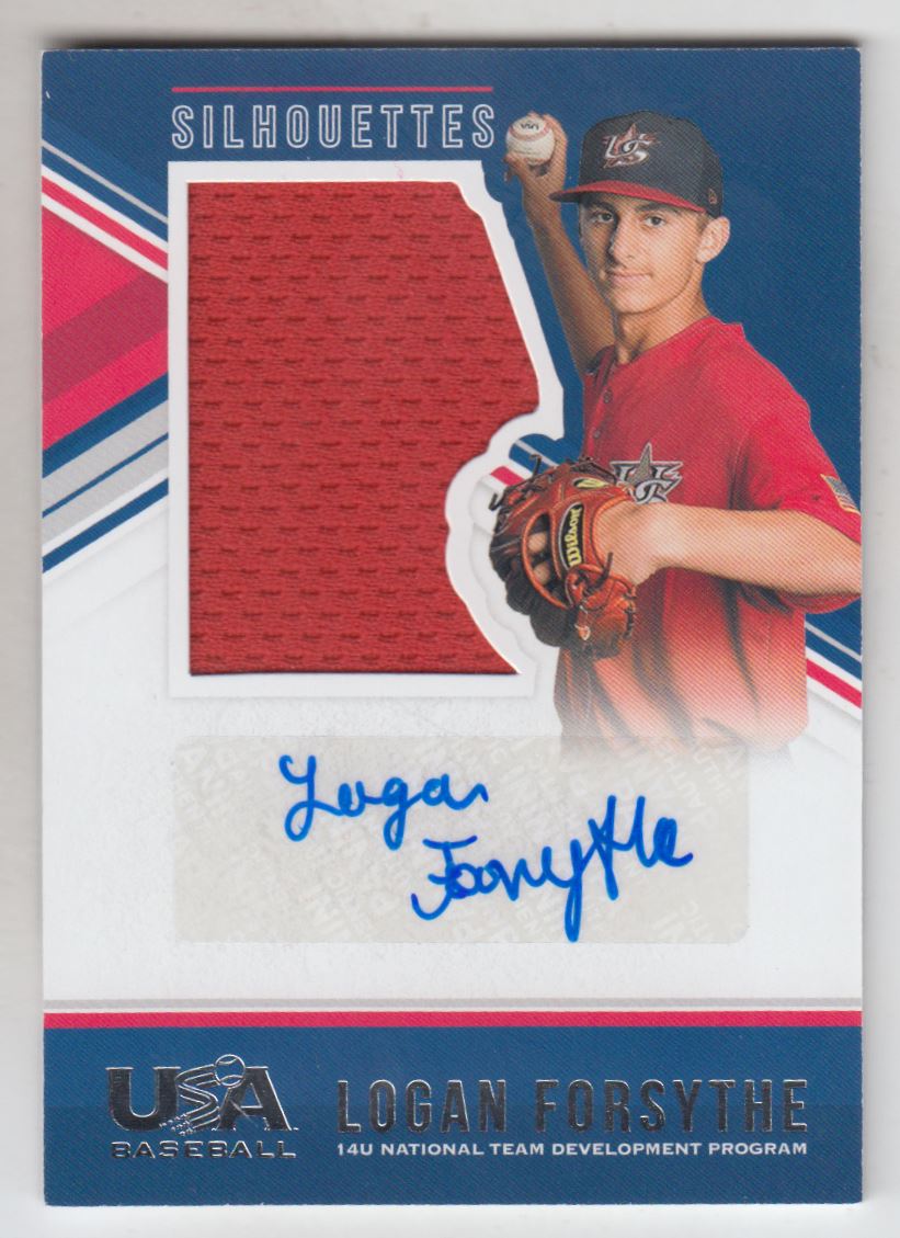2018 USA Baseball Stars and Stripes Silhouettes Signature Jerseys #126 Logan Forsythe/199
