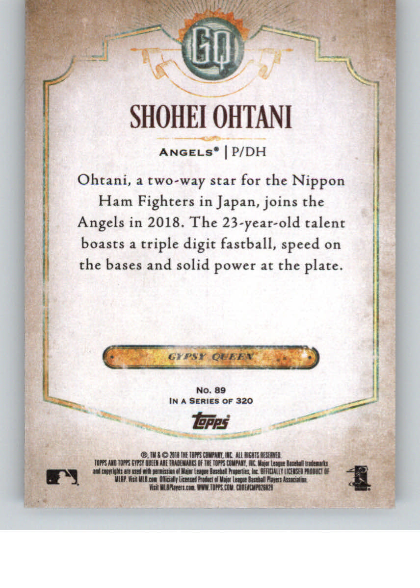 Shohei Ohtani 2018 Topps Gypsy Queen GQ Logo Swap #89