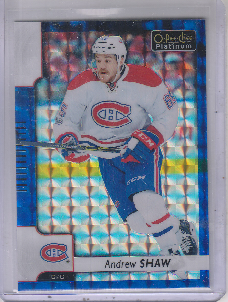 2017-18 O-Pee-Chee Platinum Royal Blue Cubes #137 Andrew Shaw