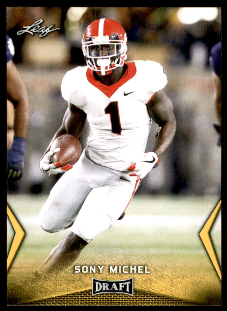 2018 Leaf Draft Gold Football Card #57 Sony Michel | eBay