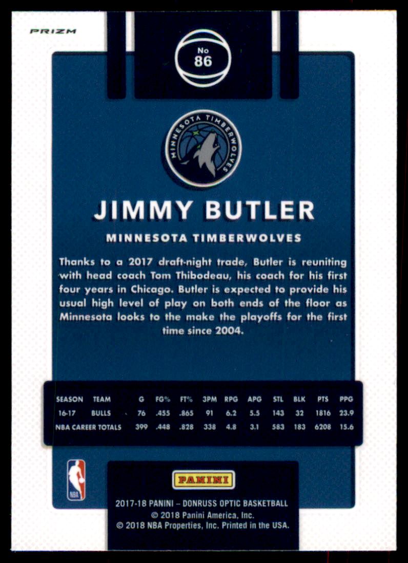2017-18 Donruss Optic Fast Break Holo #86 Jimmy Butler