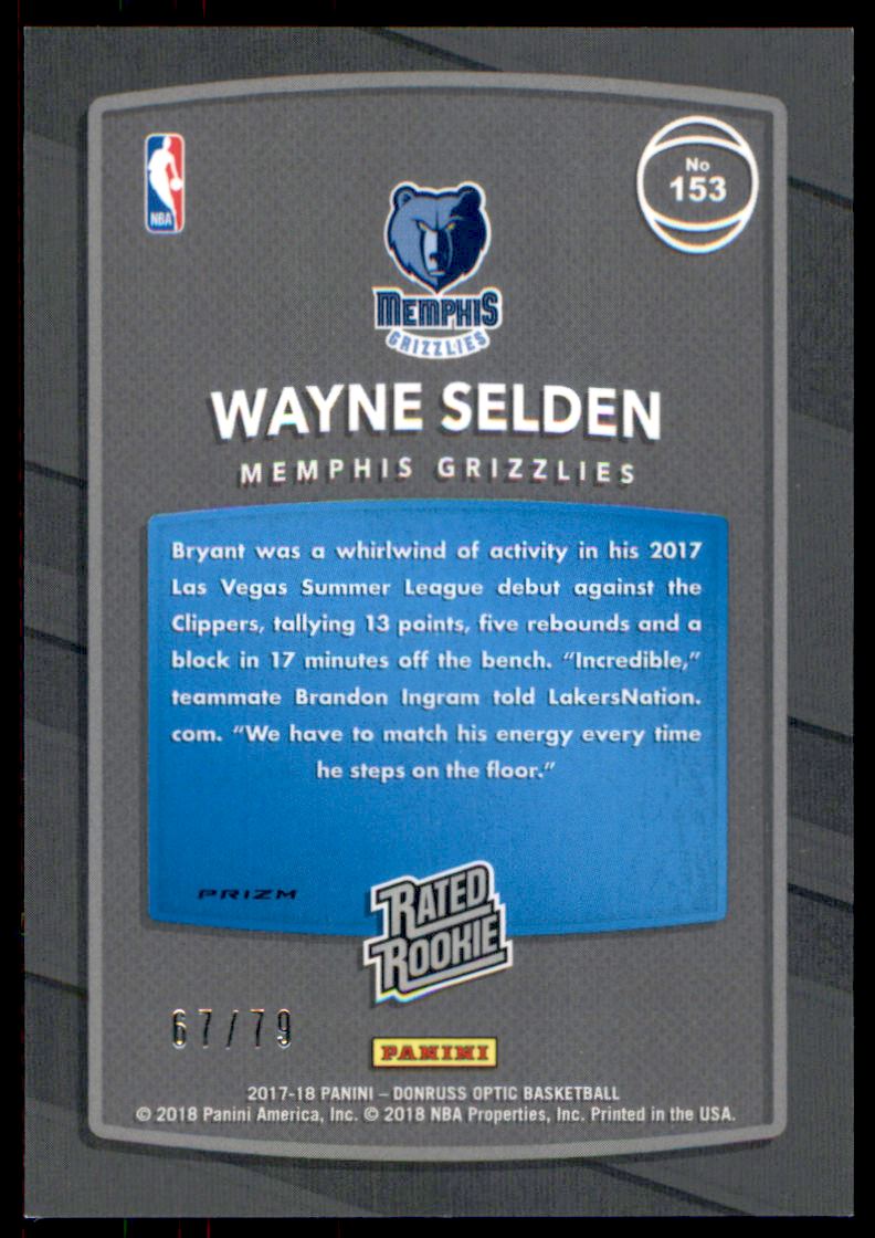 2017-18 Donruss Optic Pink Velocity #153 Wayne Selden RR