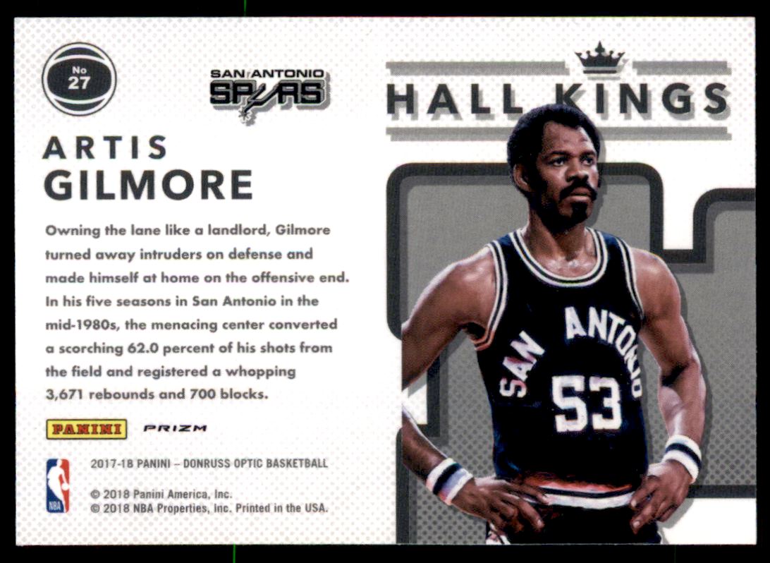 2017-18 Donruss Optic Hall Kings Holo #27 Artis Gilmore