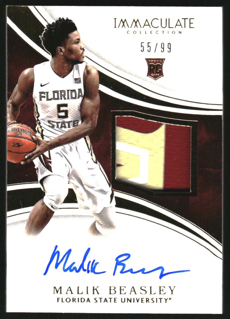 2016-17 Immaculate Collection Collegiate #65 Malik Beasley/99 on Malik beasley rc immaculate auto /10