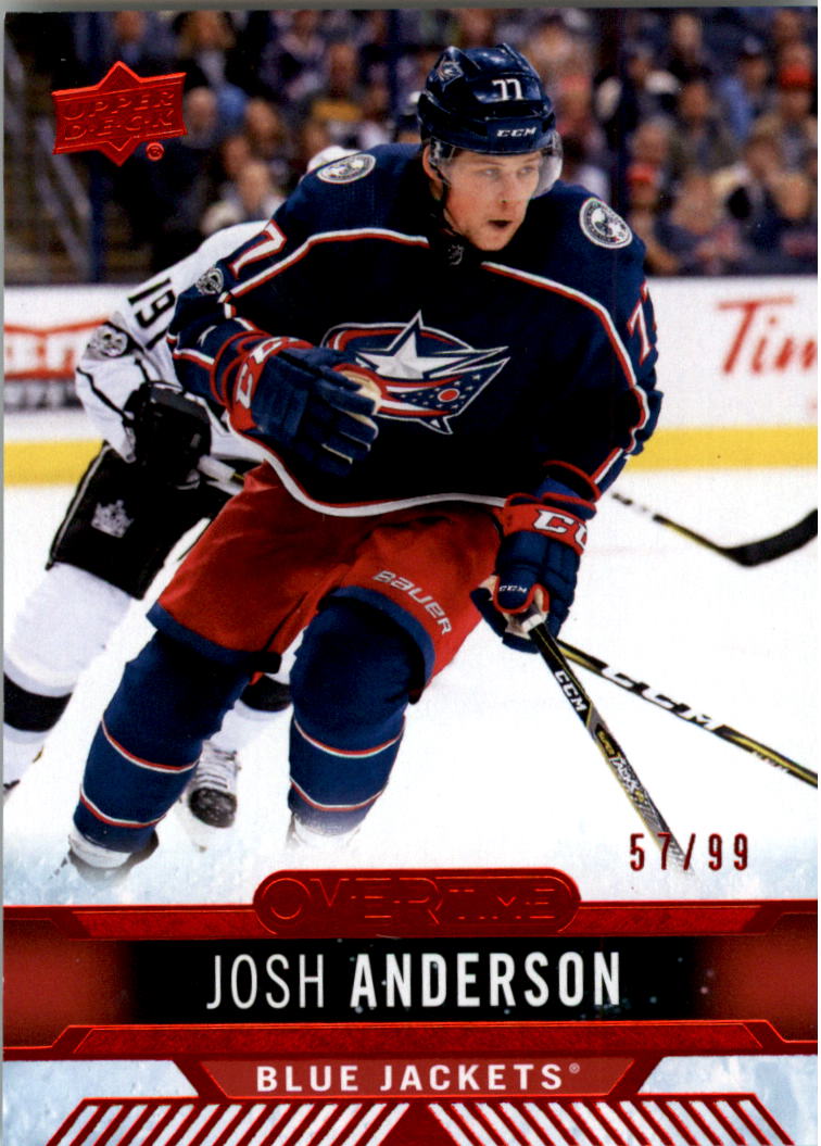 2017-18 Upper Deck Overtime Red #91 Josh Anderson /99 - NM ...