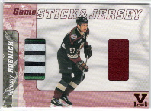 2000-01 BAP Signature Series Jersey and Stick #GSJ29 Jeremy Roenick