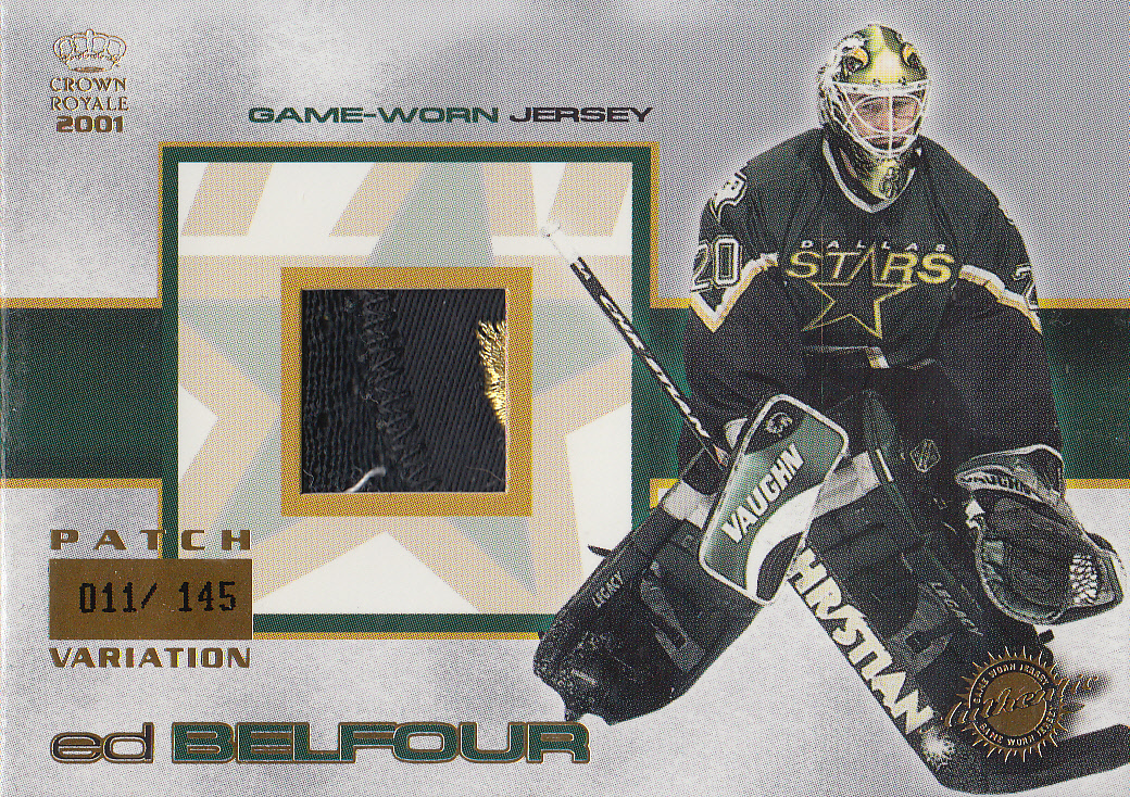 2000-01 Crown Royale Game-Worn Jersey Patches #7 Ed Belfour/145
