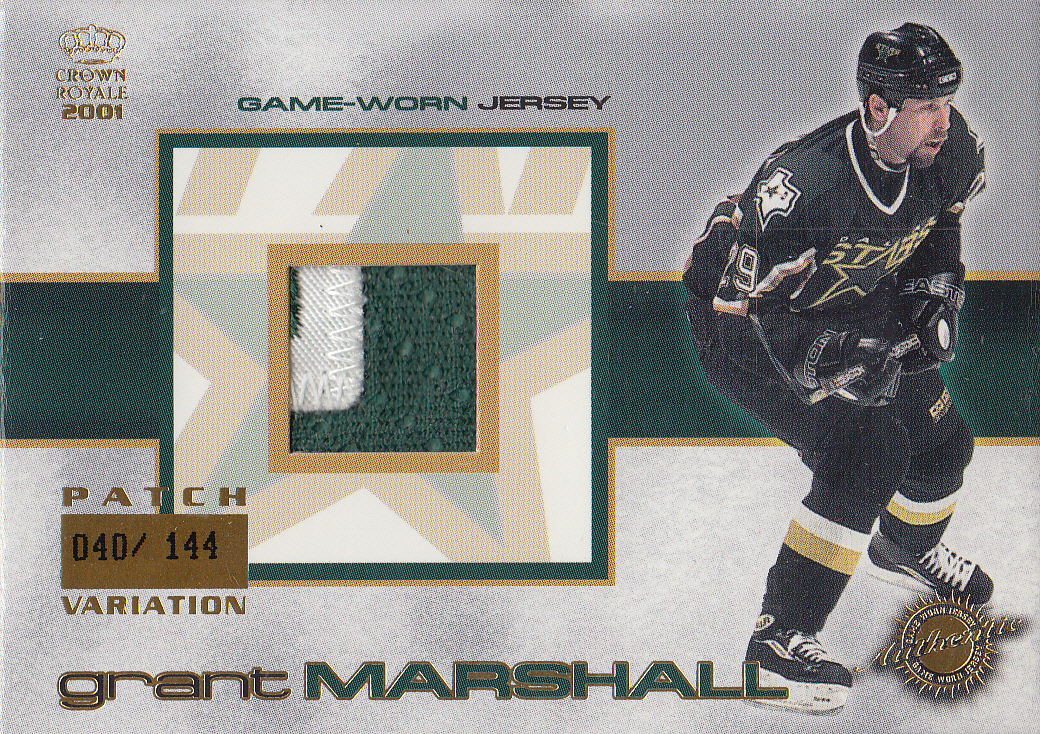2000-01 Crown Royale Game-Worn Jersey Patches #10 Grant Marshall/144