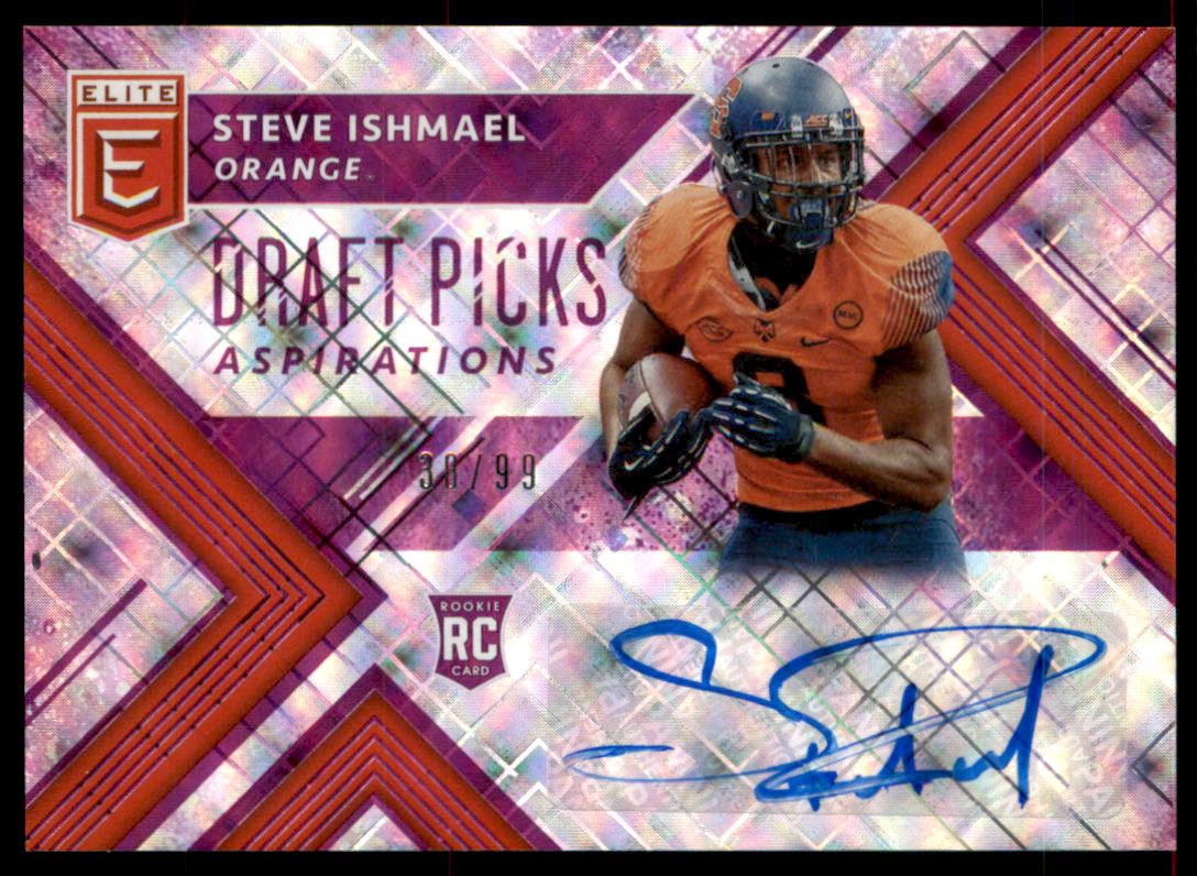 2018 Elite Draft Picks Draft Picks Autographs Aspirations Purple #276 Steve Ishmael/99