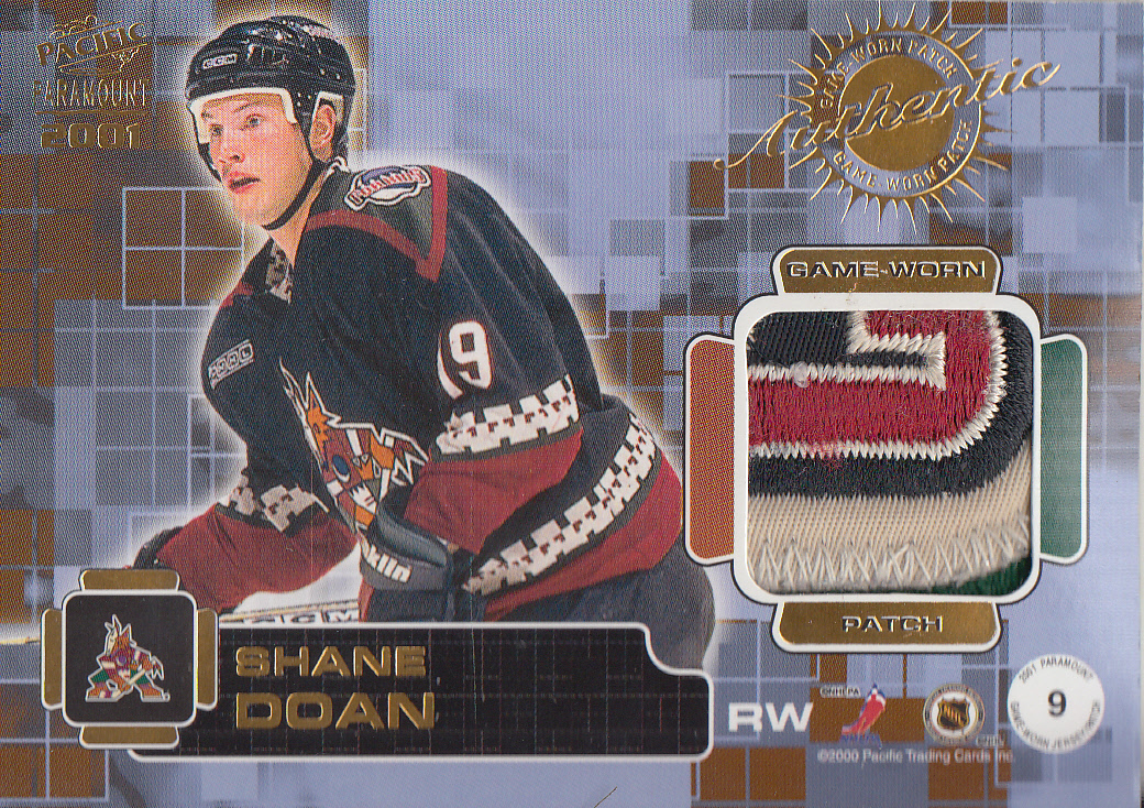 2000-01 Paramount Jersey and Patches #9 Shane Doan back image