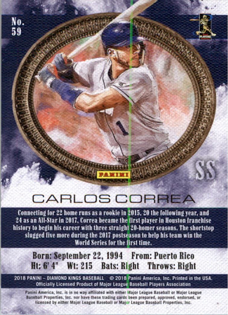 2018 Diamond Kings #59 Carlos Correa back image