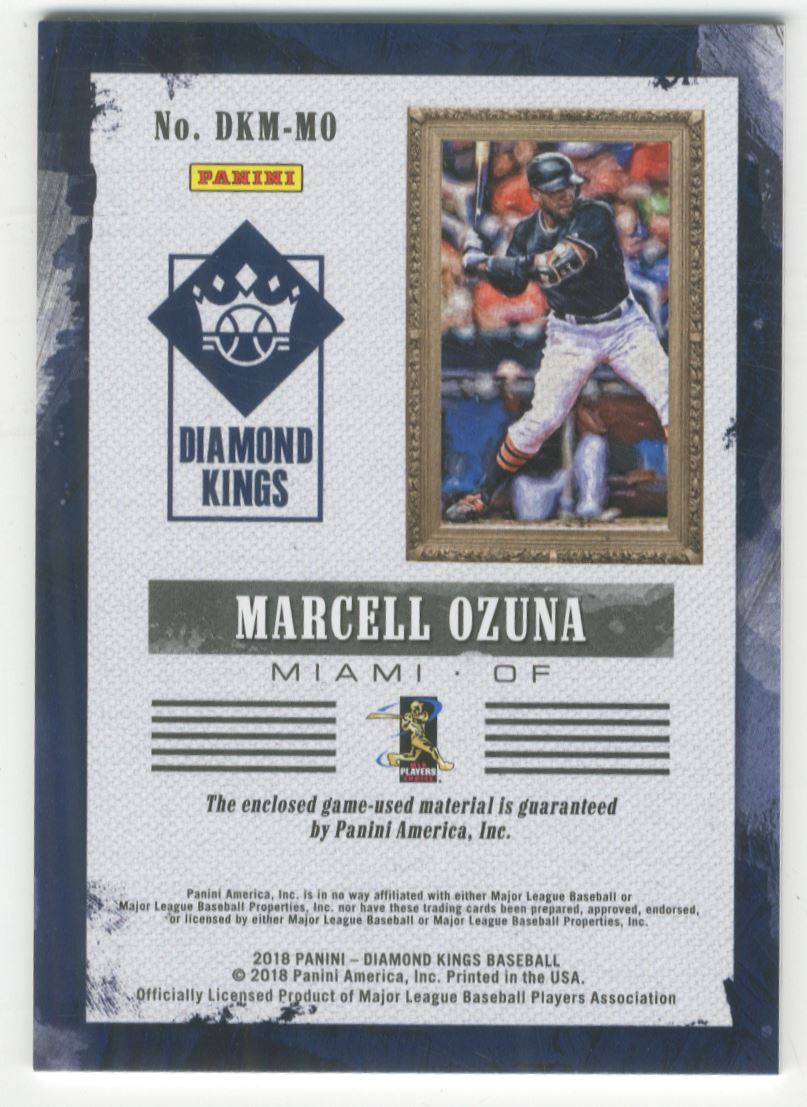 2018 Diamond Kings DK Materials #88 Marcell Ozuna back image