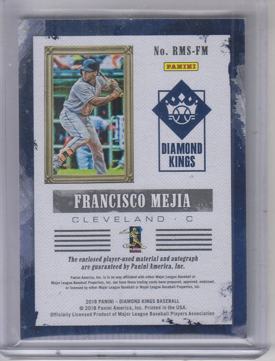 2018 Diamond Kings DK Rookie Materials Signatures Holo Silver #13 Francisco Mejia back image