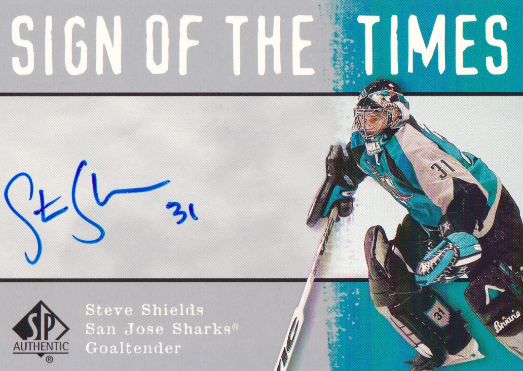 2000-01 SP Authentic Sign of the Times #SS Steve Shields