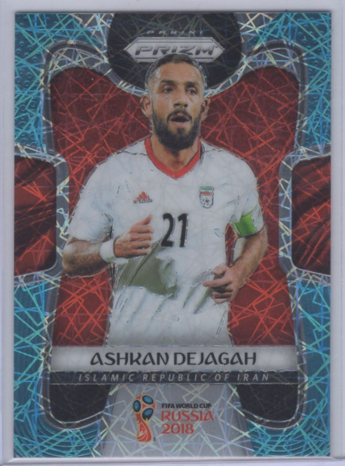 2018 Panini Prizm World Cup Prizms Light Blue Lazer #108 Ashkan Dejagah