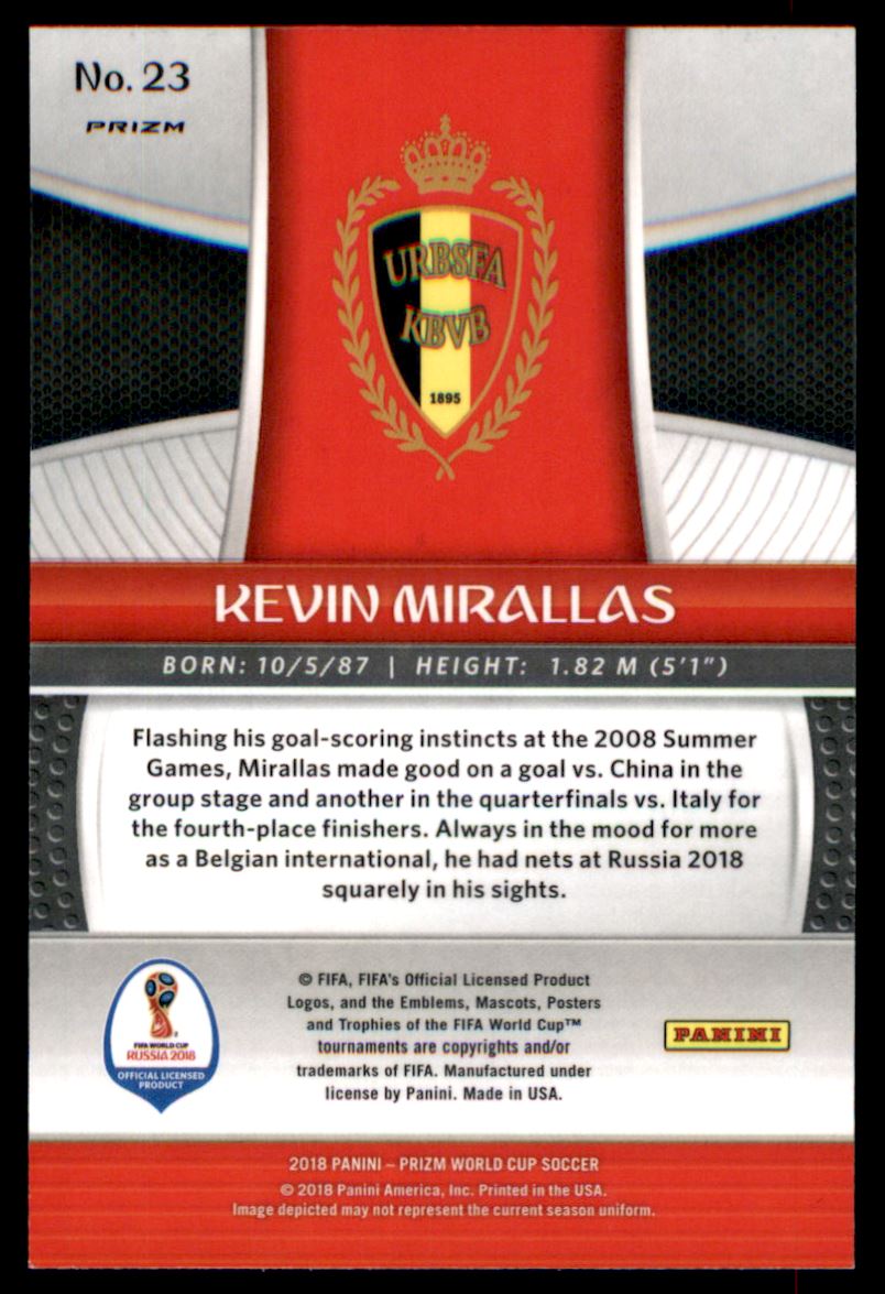 2018 Panini Prizm World Cup Prizms Silver #23 Kevin Mirallas