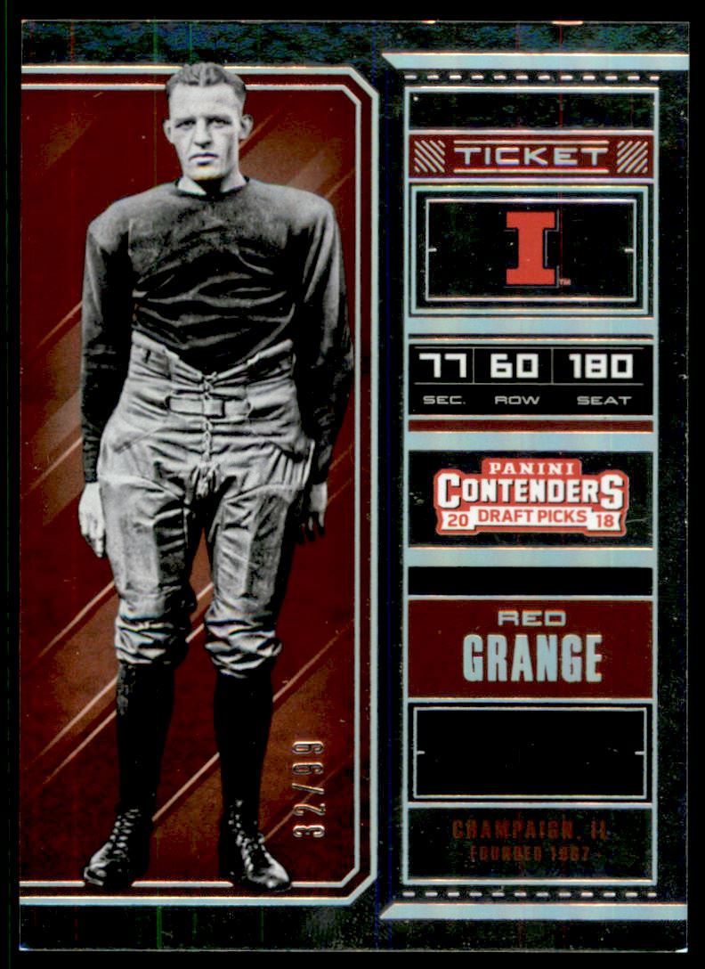 2018 Panini Contenders Draft Picks Bowl Ticket #83 Red Grange