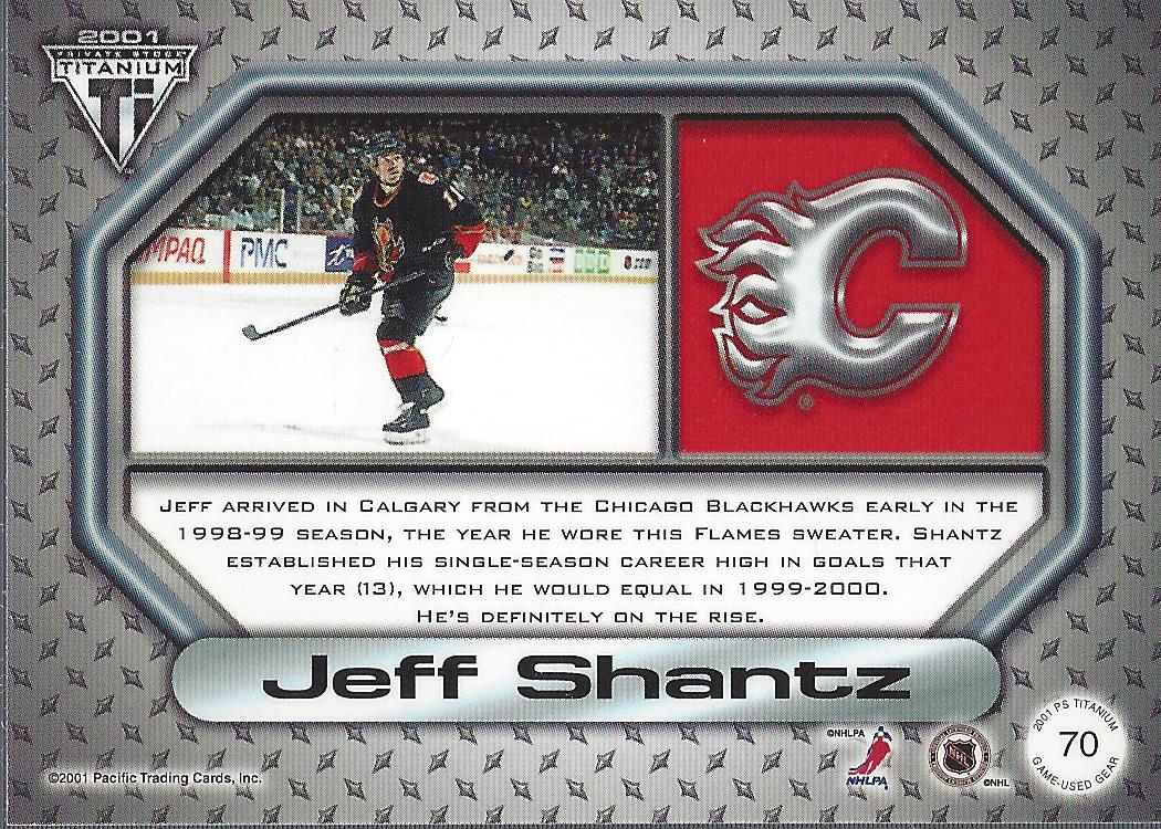 2000-01 Titanium Game Gear #70 Jeff Shantz back image