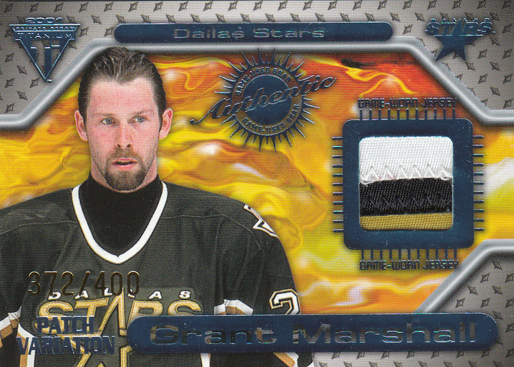 2000-01 Titanium Game Gear Patches #88 Grant Marshall/400