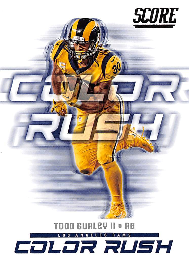 2018 Score Color Rush #4 Todd Gurley II