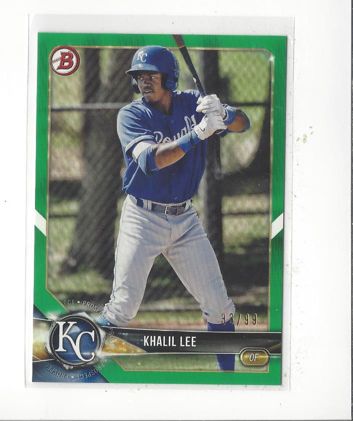2018 Bowman Prospects Green #BP116 Khalil Lee