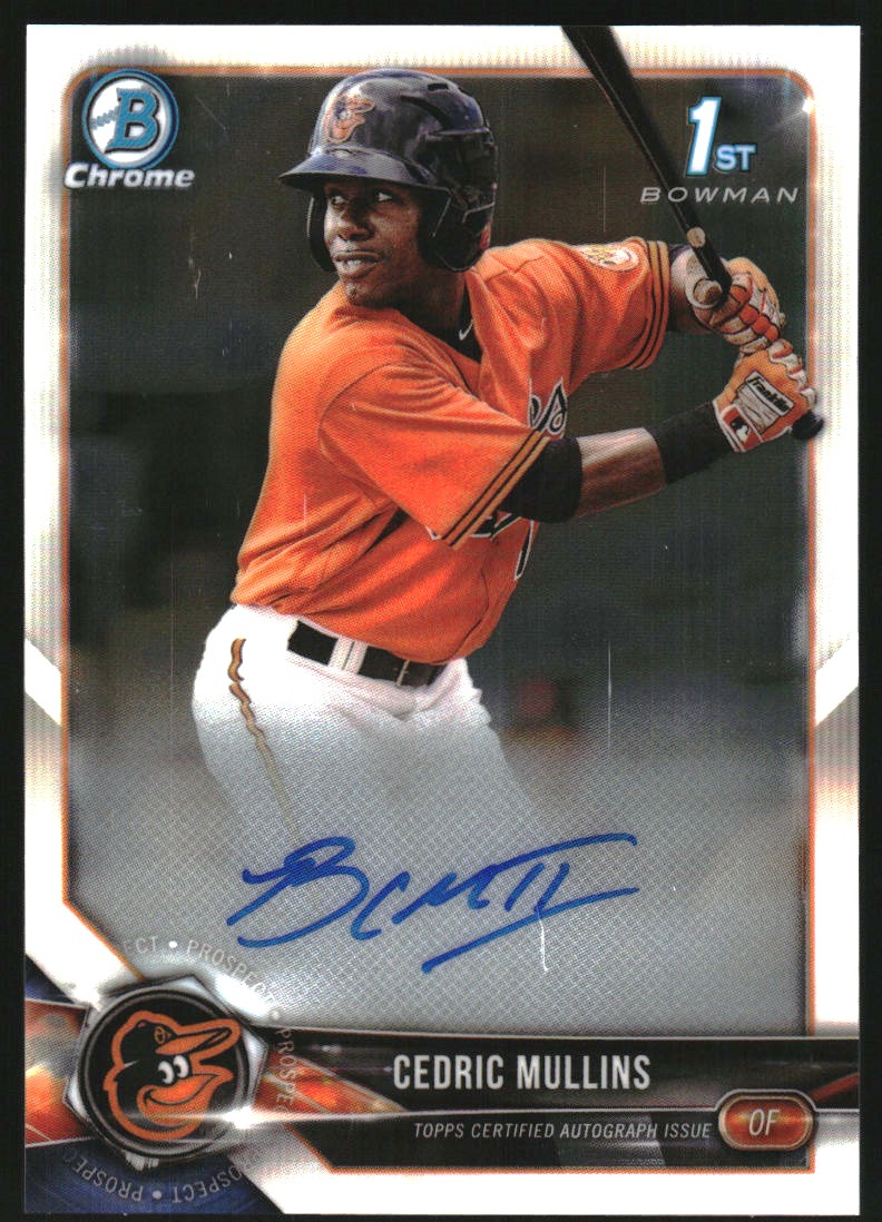 2018 Bowman Chrome Prospect Autographs #CPACM Cedric Mullins