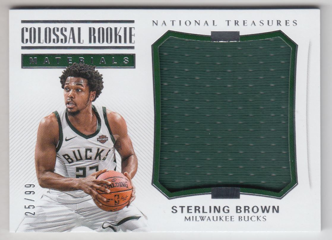 2017-18 Panini National Treasures Colossal Rookie Materials #33 Sterling Brown
