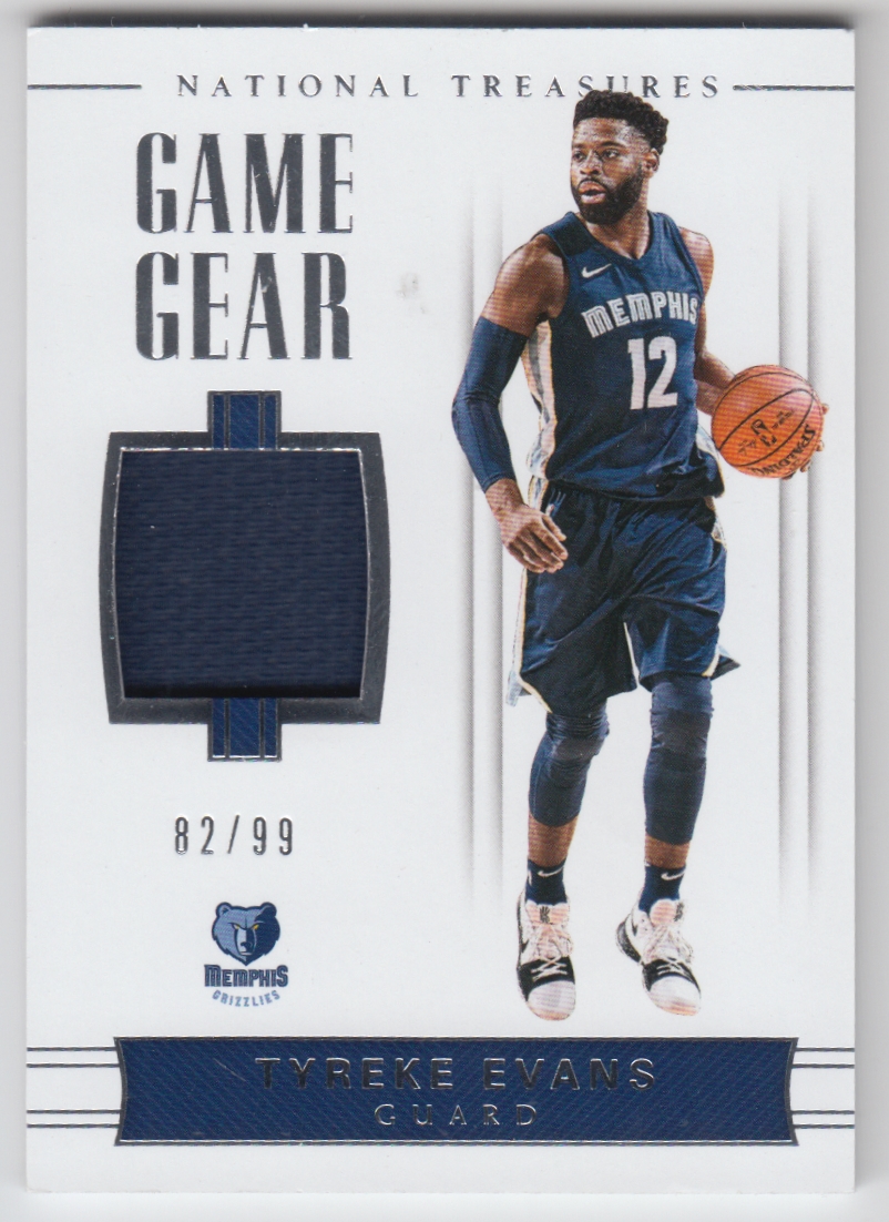 2017-18 Panini National Treasures Game Gear Relics #19 Tyreke Evans/99