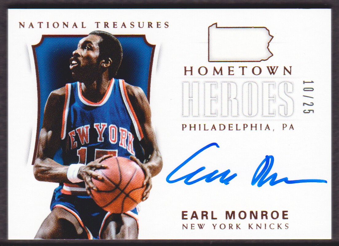 2017-18 Panini National Treasures Hometown Heroes Autographs Bronze #11 Earl Monroe