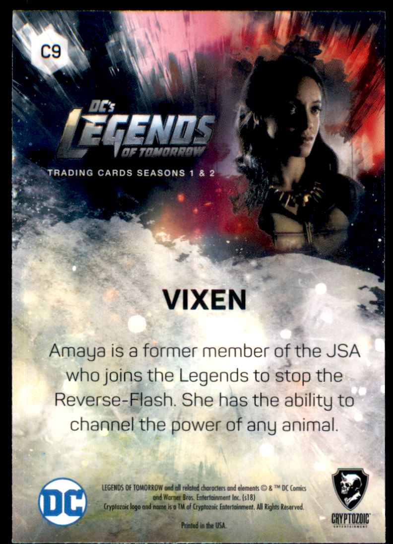 2018 Cryptozoic DC's Legends of Tomorrow Seasons 1 and 2 Characters Silver Foil #C9 Vixen back image