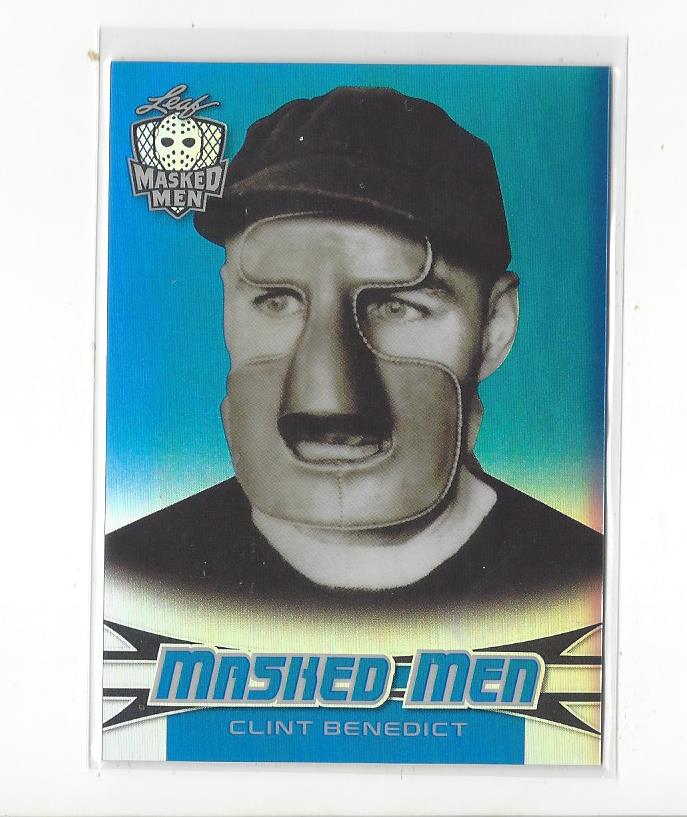 2017-18 Leaf Masked Men Prismatic Blue #2 Clint Benedict