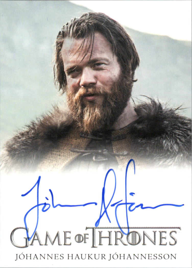 2018 Rittenhouse Game of Thrones Season Seven Full Bleed Autographs #NNO Johannes Haukur Johannesson as Lem Lemoncloak L