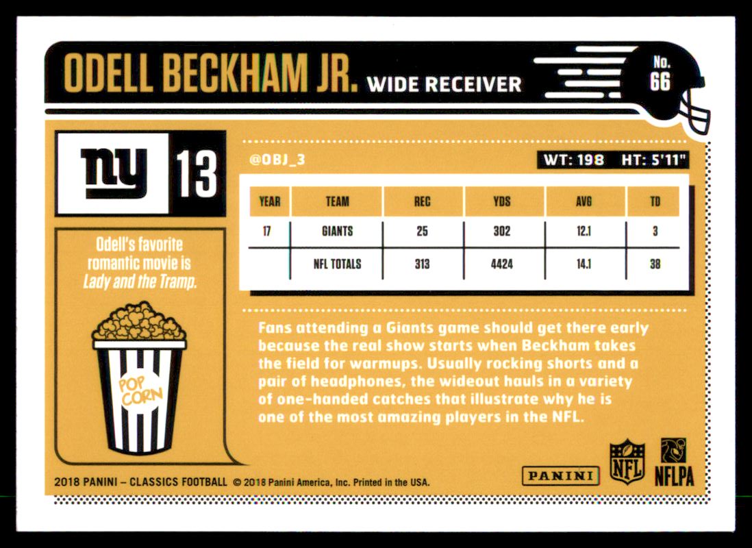 2018 Classics #66 Odell Beckham Jr.