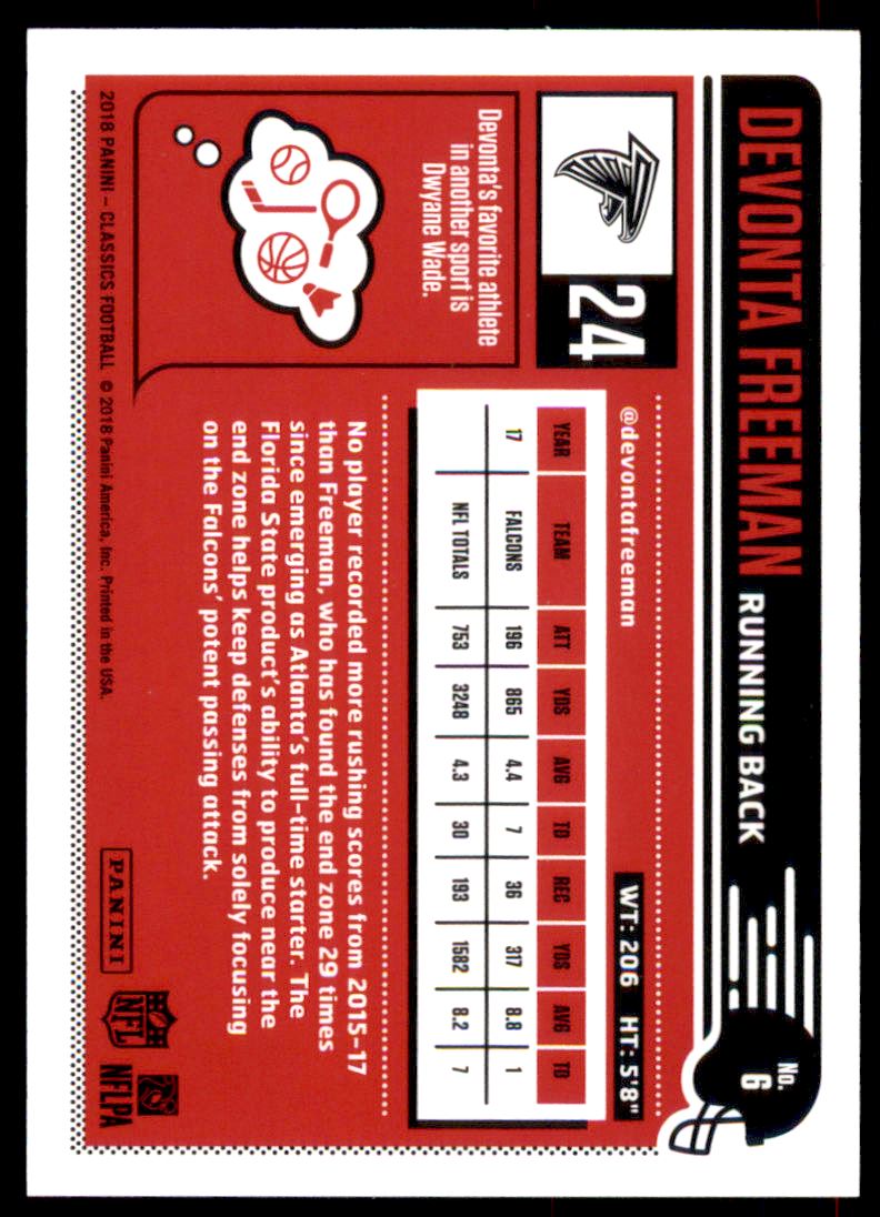 2018 Classics Red Back #6 Devonta Freeman back image