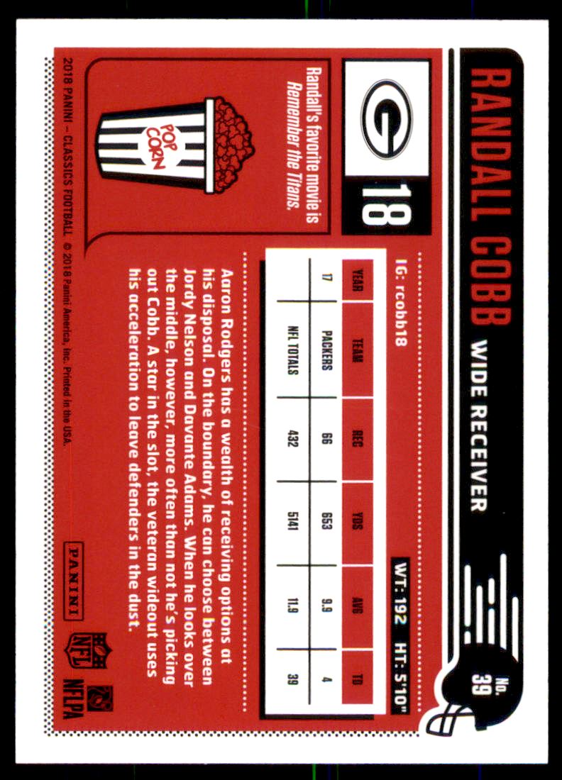 2018 Classics Red Back #39 Randall Cobb back image