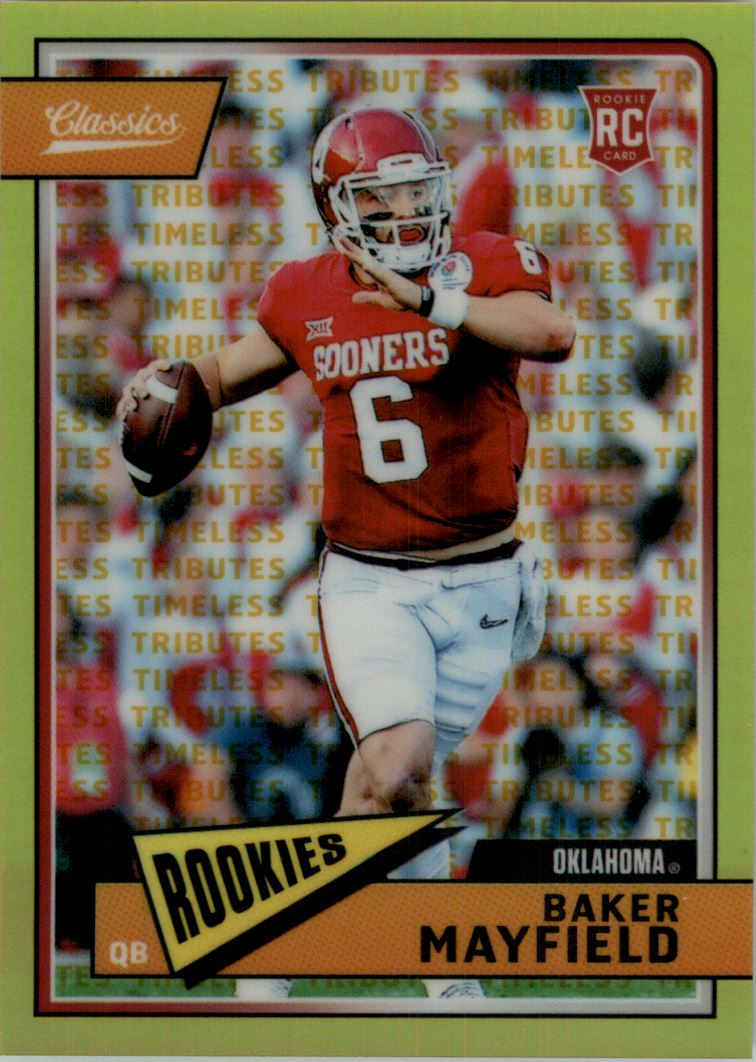 2018 Classics Timeless Tributes Premium Edition Gold #208 Baker Mayfield